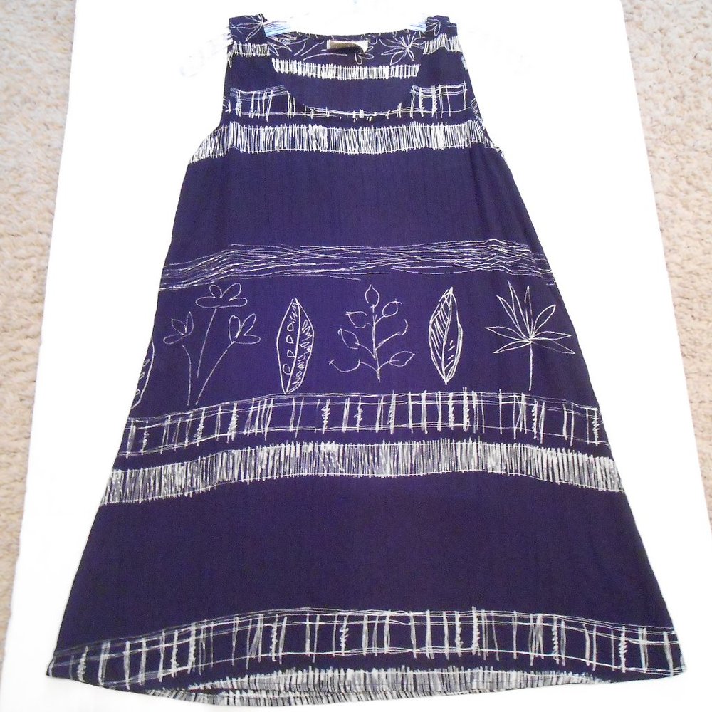 La Palapa Black & White Sleeveless Dress (Medium)